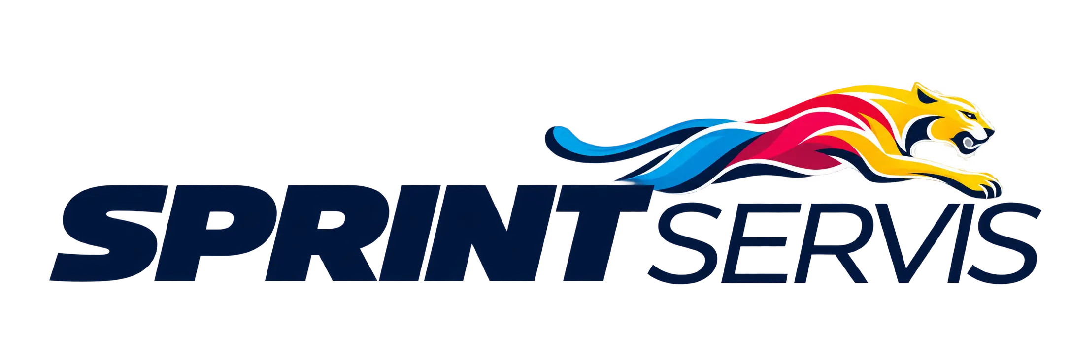 SPRINT-SERVIS – moderní logo s barevným jaguárem